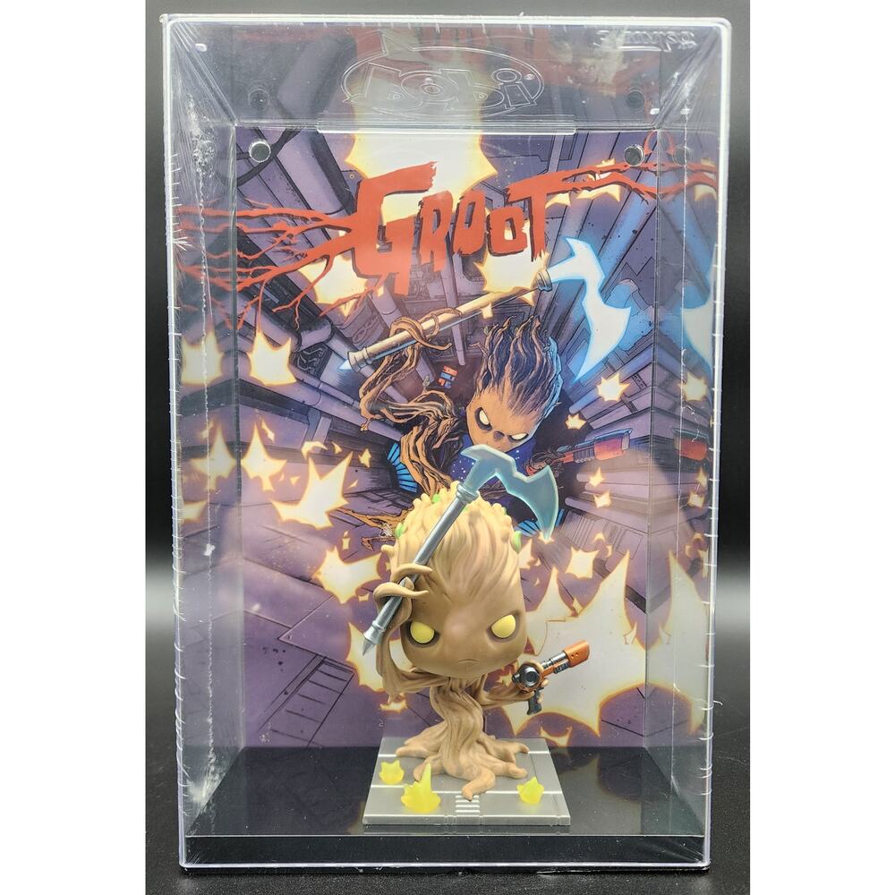Funko Groot POP Art Acrylic Display Box 2022 Marvel GOTG Mint Shrink Wrap